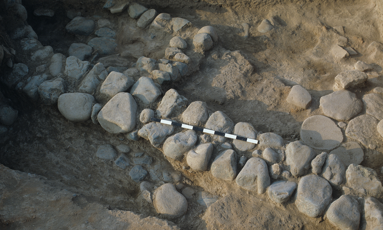 Architectural remains of the Middle Bronze Age (circa 1.600 BC).